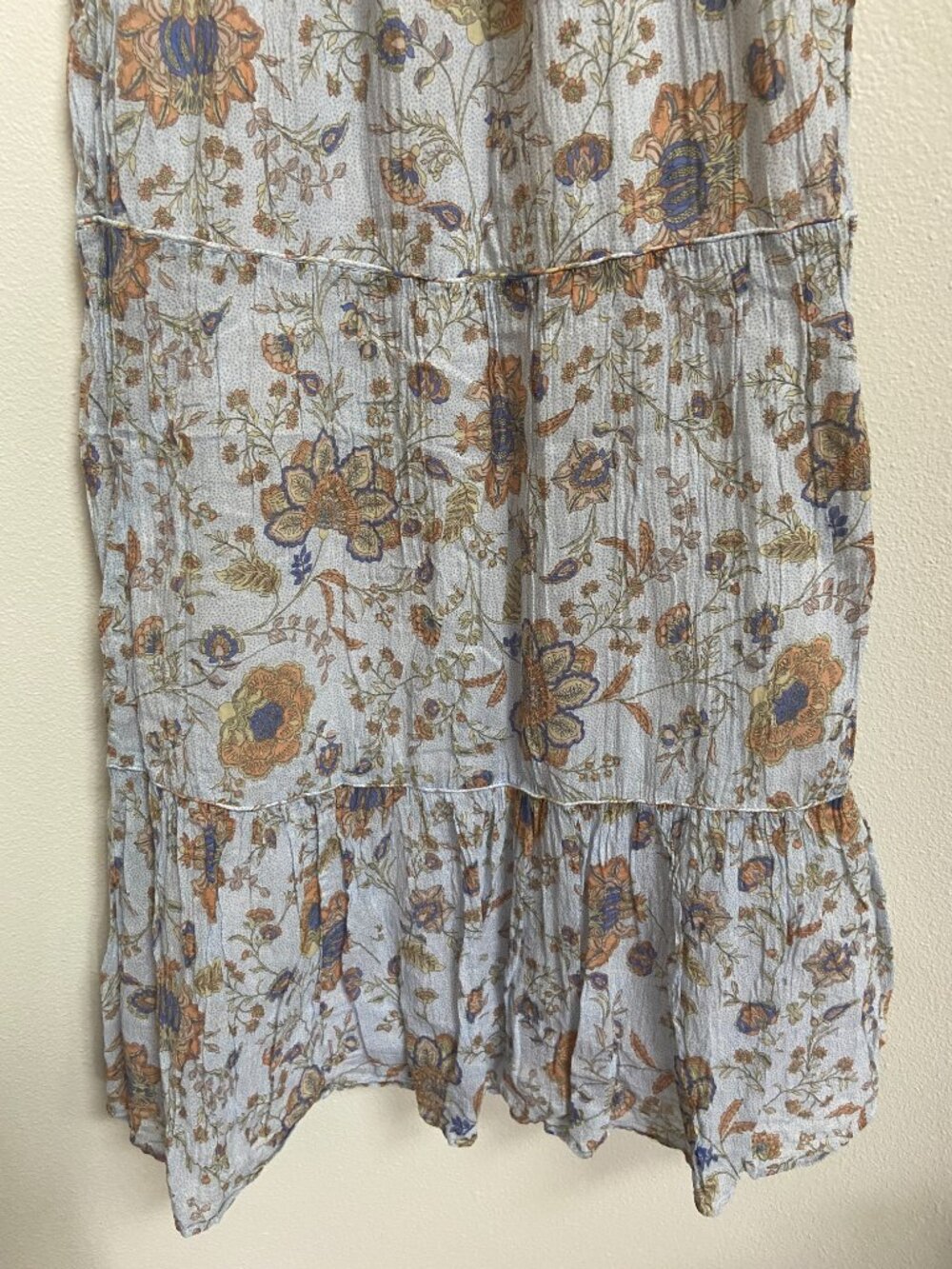 Rachel Zoe blue maxi peasant dress cottagecore blue sz S - Picture 3 of 9